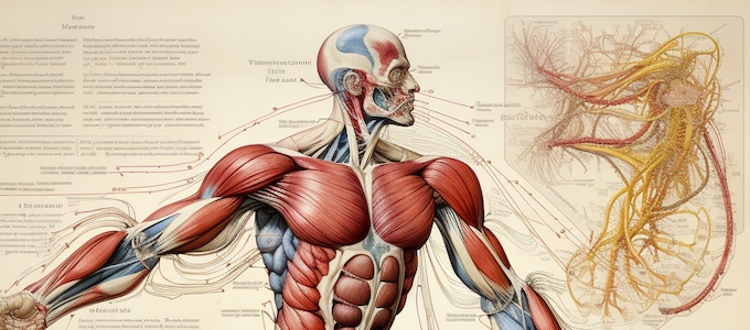 a diagram of human muscular structure